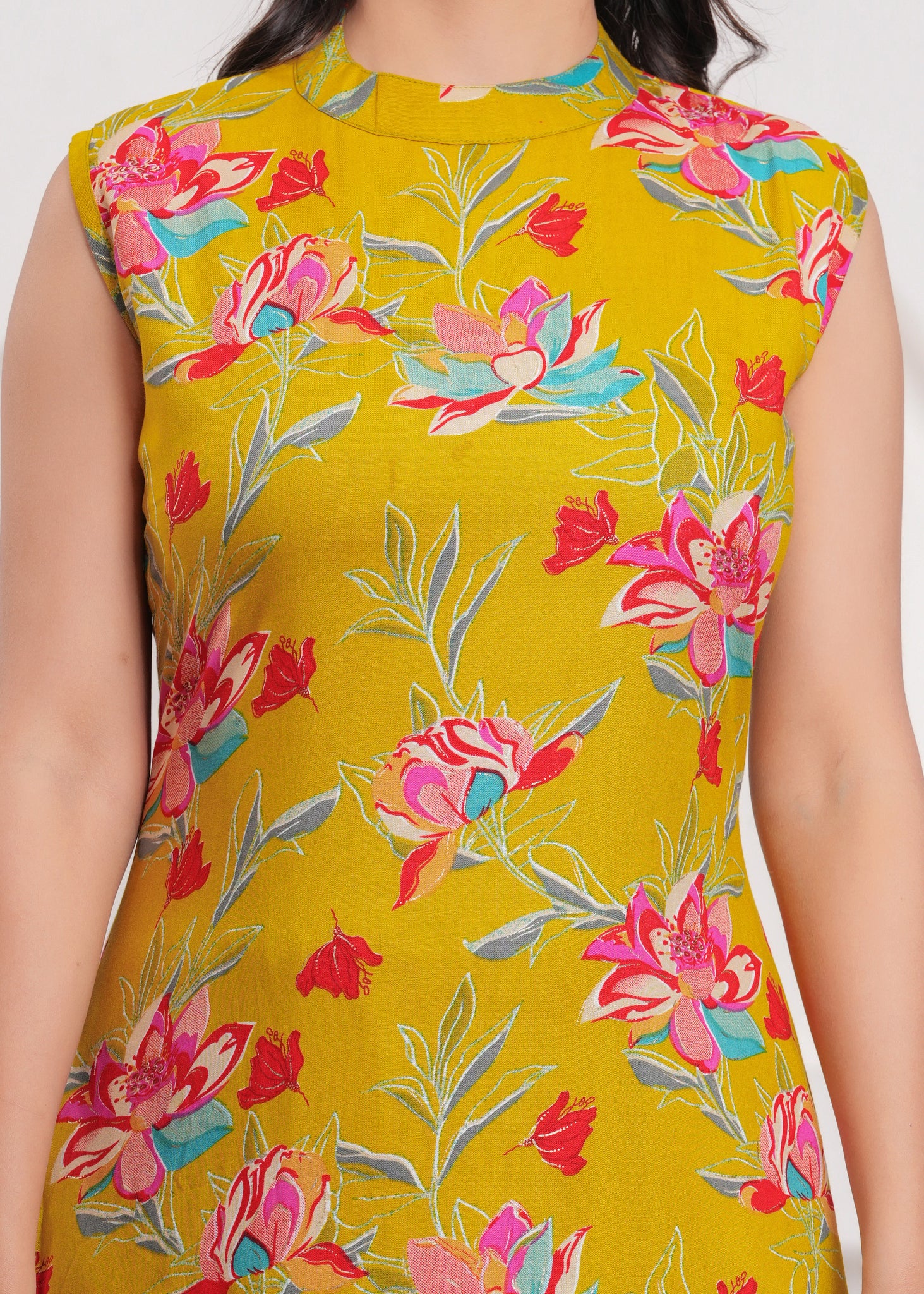 YAGNIK FASHION Women Yellow Viscose Rayon Kurta Sets - Yagnik Fashion