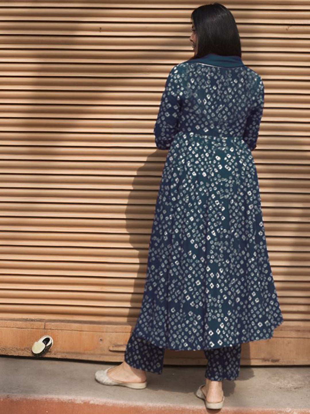 YAGNIK FASHION  Floral Printed  Anarkali Kurta With Palazzos & Dupatta